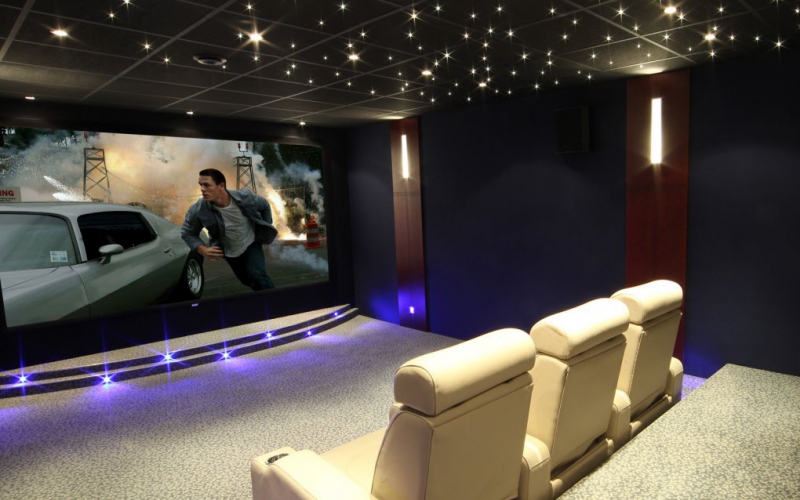 Salle de cinéma privé 3D  vue latérale